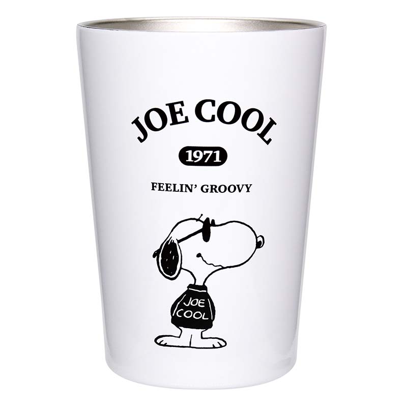 PEANUTS スヌーピー STAINLESS TUMBLER JOE COOL SERIES WHITE/Smile /PQ-2010